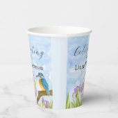  Kingfisher Purple Irises Celebration of Life Pappbecher (Rechts)