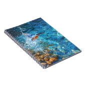 Kingfisher Splashing Clear Blue Water Art Notizblock (Rechte Seite)