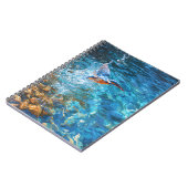 Kingfisher Splashing Clear Blue Water Art Notizblock (Linke Seite)