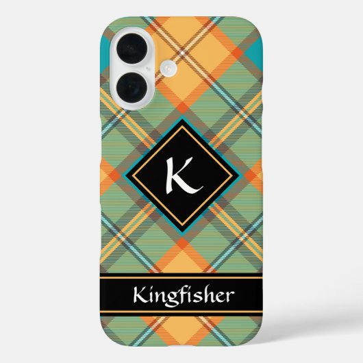 Kingfisher Tartan Case-Mate iPhone Hülle (Rückseite)