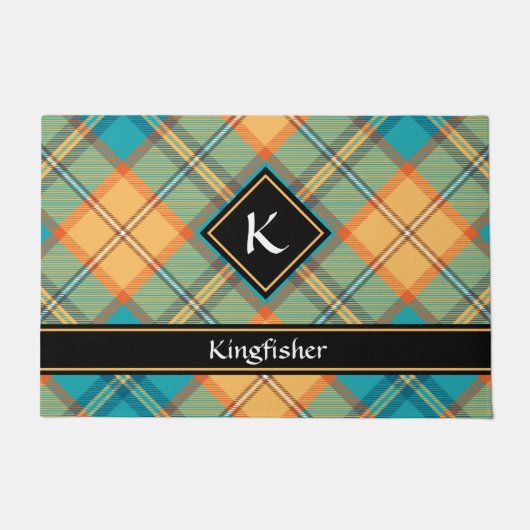 Kingfisher Tartan Doormat Fußmatte (Vorderseite)
