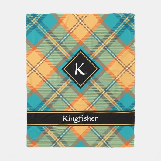 Kingfisher Tartan Fleece Blanket (Vorderseite)