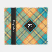 Kingfisher Tartan Fleece Blanket (Vorderseite (Horizontal))