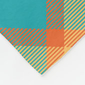 Kingfisher Tartan Fleece Blanket (Ecke)