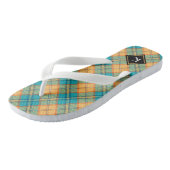 Kingfisher Tartan Flip Flops Badesandalen (Schrägansicht)