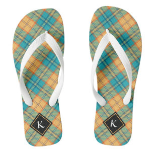 Kingfisher Tartan Flip Flops Badesandalen