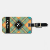 Kingfisher Tartan Luggage Tag Gepäckanhänger (Vorderseite horizontal)