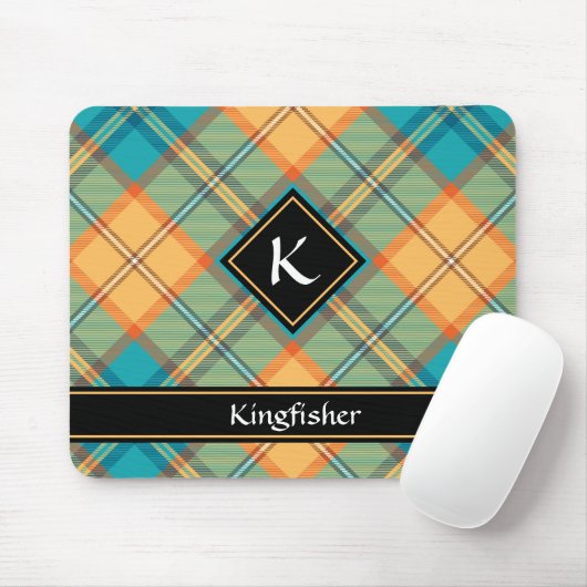 Kingfisher Tartan Mouse Pad Mousepad (Mit Mouse)