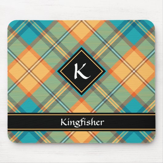 Kingfisher Tartan Mouse Pad Mousepad (Vorne)
