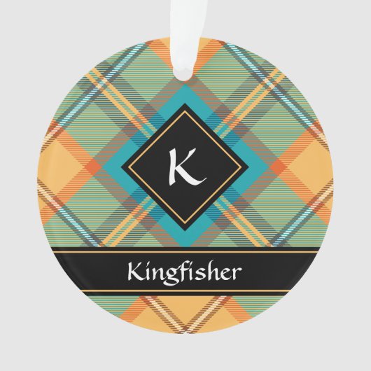 Kingfisher Tartan Ornament (Vorderseite)
