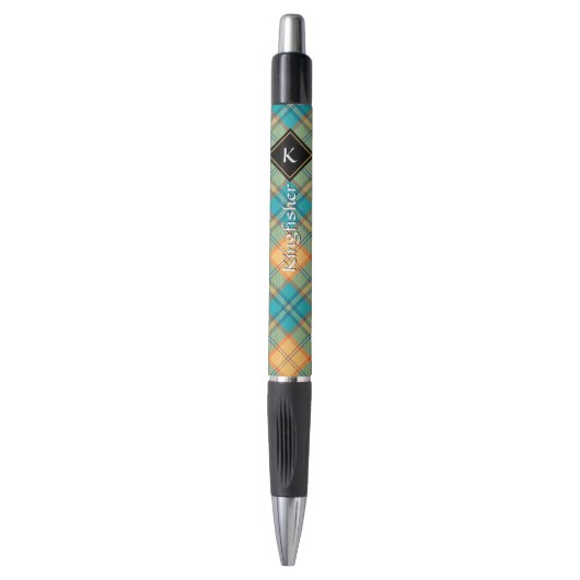 Kingfisher Tartan Pen Kugelschreiber (Vorderseite Vertikal)