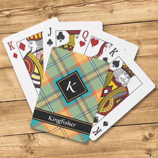 Kingfisher Tartan Spielkarten
