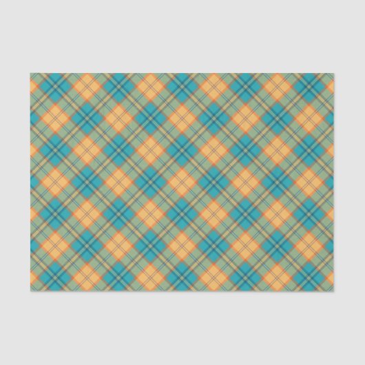 Kingfisher Tartan Tissue Paper Seidenpapier (Vorderseite)