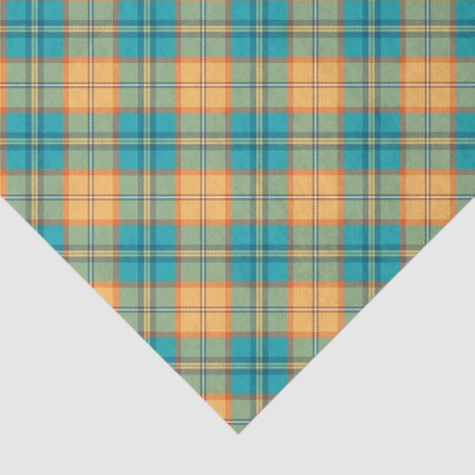 Kingfisher Tartan Tissue Paper Seidenpapier (Ausschnitt)