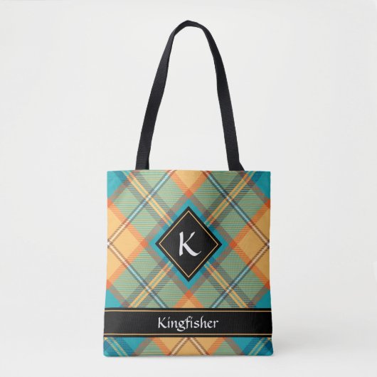 Kingfisher Tartan Tote Bag Tasche (Vorderseite)