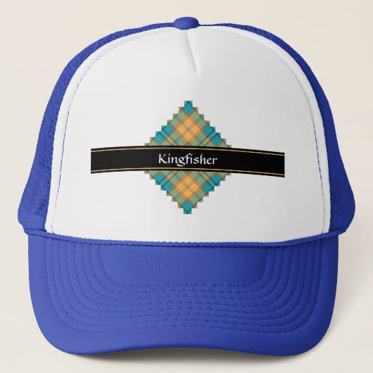 Kingfisher Tartan Trucker Hat Truckerkappe (Vorderseite)