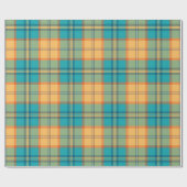 Kingfisher Tartan Wrapping Paper Geschenkpapier (Flach)