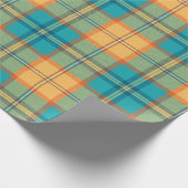 Kingfisher Tartan Wrapping Paper Geschenkpapier (Ecke)