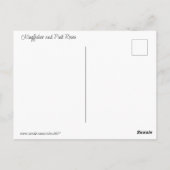 Kingfisher über Wasser und rosa Rosen Postkarte (Rückseite)