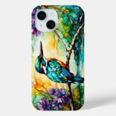 Kingfisher über Wildblumen Case-Mate iPhone Hülle (Rückseite)