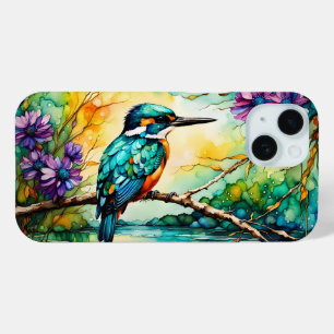 Kingfisher über Wildblumen Case-Mate iPhone Hülle