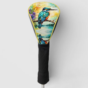 Kingfisher über Wildblumen Golf Headcover