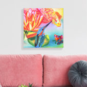 Kingfisher und Goldfish Leinwand (Insitu (Wohnzimmer))