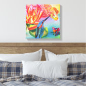 Kingfisher und Goldfish Leinwand (Insitu (Schlafzimmer))