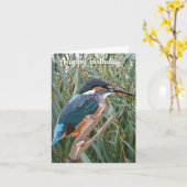 Kingfisher und Willow editable Birthday Karte (Gelbe Blume)