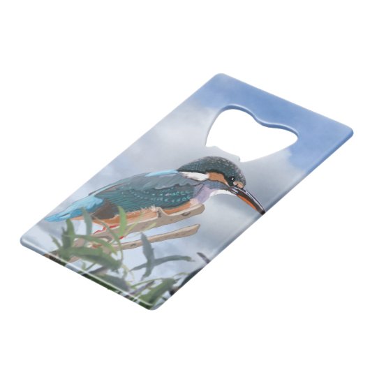 Kingfisher und Willow Geldbeutel Flaschenöffner (Vorderseite Schrägansicht)