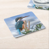 Kingfisher und Willow Rechteckiger Pappuntersetzer (angewinkelt)