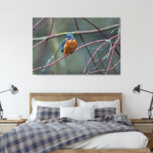 Kingfisher v2 leinwanddruck (Insitu (Schlafzimmer))