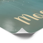 Kingfisher-Vogelbaby auf dem Mond Poster (Ecke)