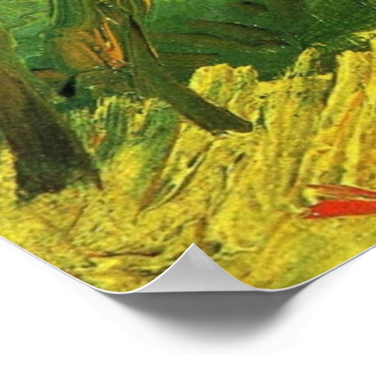 Kingfisher von Vincent van Gogh Poster (Ecke)