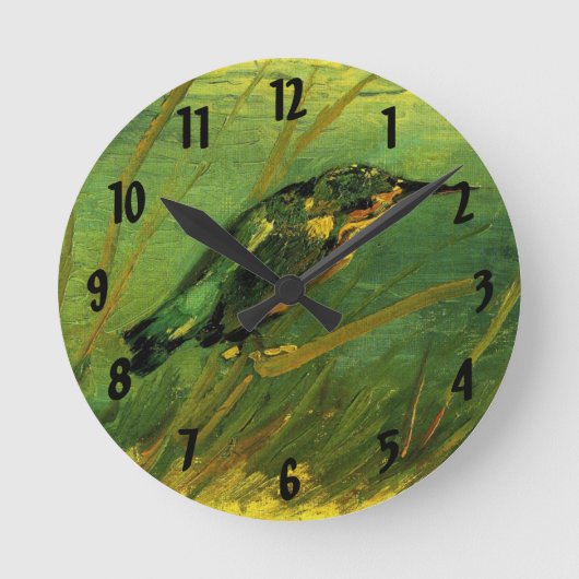Kingfisher von Vincent van Gogh Runde Wanduhr (Vorderseite)