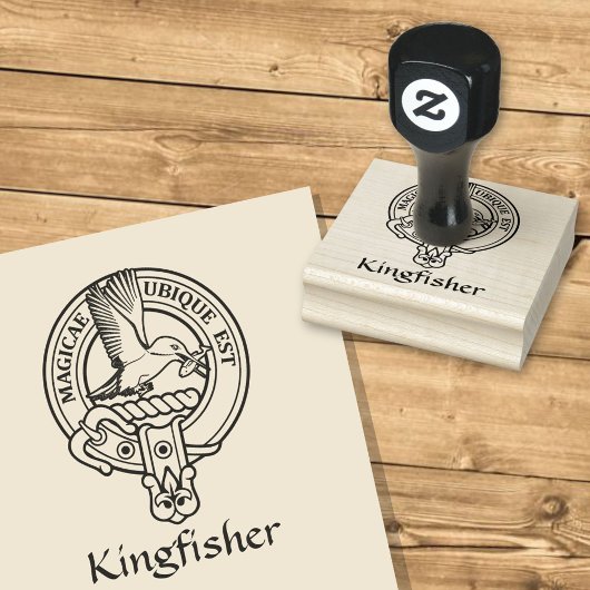 Kingfisher Wappen Rubber Briefmarke Gummistempel