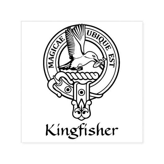 Kingfisher Wappen Selbstfärbende Briefmarke Permastempel (Design)