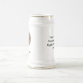 Kingfisher-Wappen über Tartan Beer Stein Bierglas (Mittel)