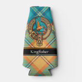 Kingfisher Wappen über Tartan Flasche Cooler Flaschenkühler (Vorderseite)