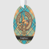 Kingfisher Wappen über Tartan Ornament (Vorderseite)