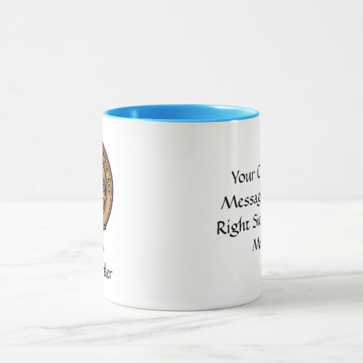 Kingfisher Wappen über Tartan Tartan Tasse (Zentrum)