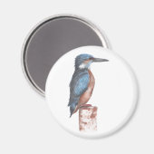 Kingfisher Watercolor Magnet (Vorderseite/Rückseite)