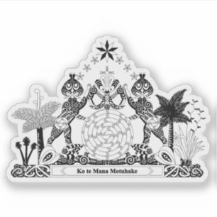 Kīngitanga Wappen Wappen, Maori, Neuseeland Aufkleber