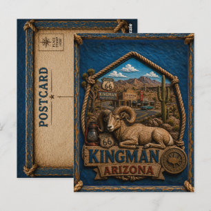 Kingman Arizona Postkarte Vintage Reise