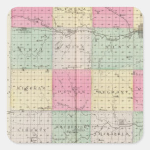 Kingman County, Kansas Quadratischer Aufkleber