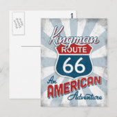 Kingman Route 66 Vintag America Arizona Postkarte (Vorne/Hinten)