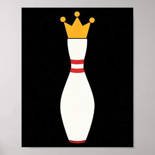 Kingpin T Shirt Bowling League Gift Poster (Vorne)