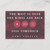 Kings are Back ARIRANG Comeback Freebie Card Begleitkarte (Vorderseite)
