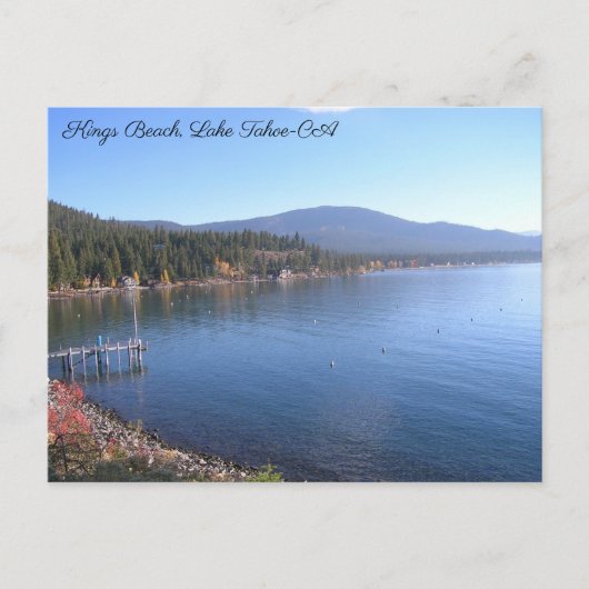Kings Beach Lake Tahoe Ca Postcard Postkarte (Vorderseite)