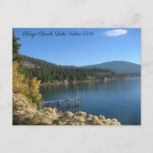Kings Beach Lake Tahoe Postcard Postkarte (Vorderseite)